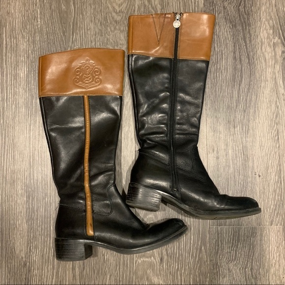 Franco Sarto Brown Black Riding Boots 7.5 Tall‎ - Picture 6 of 7